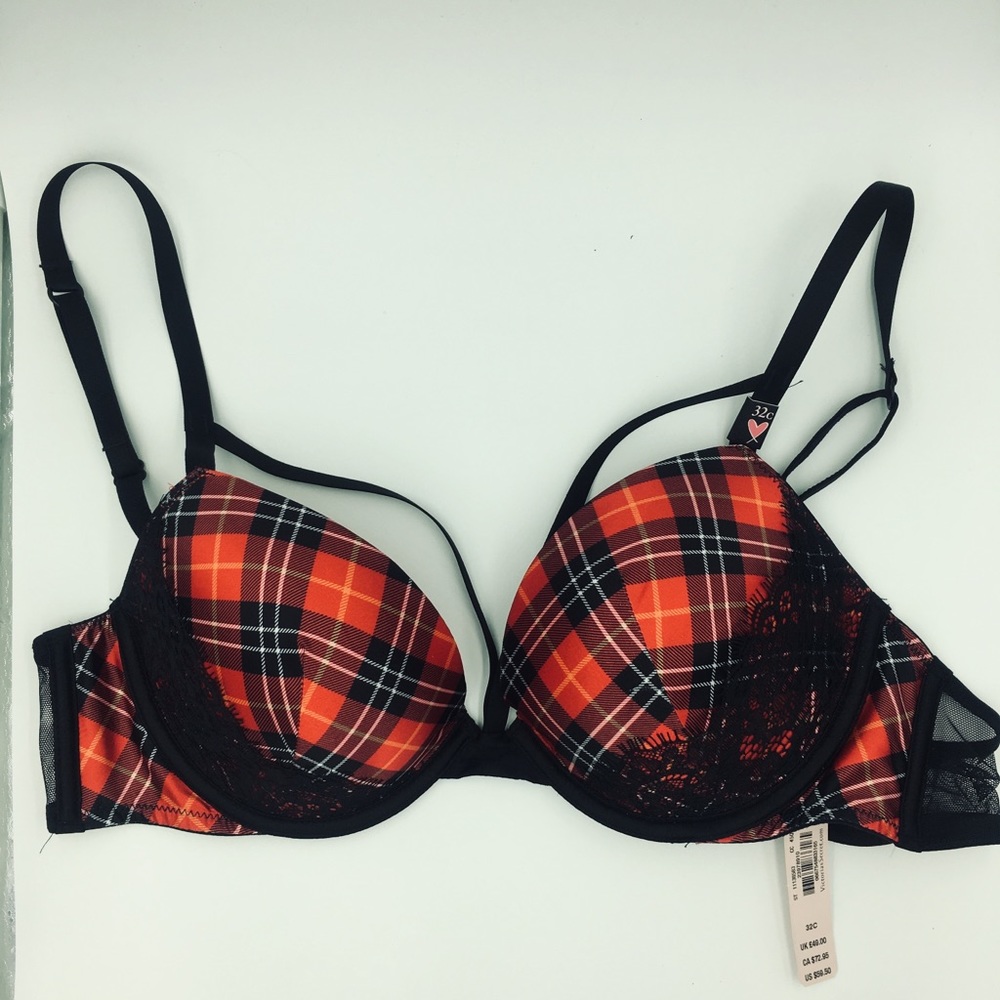 Victoria’s Secret Very Sexy Bra Plaid Strappy 32C